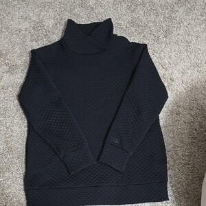 New Balance Black Quilted Turtleneck Sweater